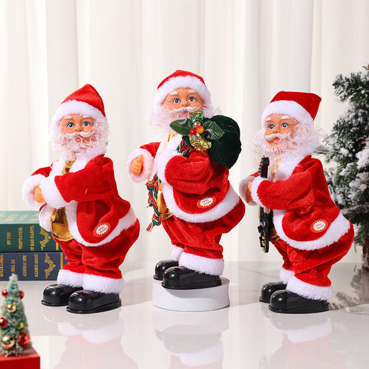 Christmas gift shake buttocks Santa Claus electric with music Christmas decorations