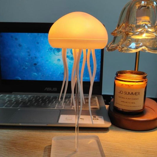 Jellyfish Design LED Lights for Bedroom, USB Rechargeable Color Changing Desktop Lamp, Modern Novelty Desk LED Light, Cozy Lighting for Home Bedroom Living Room Decor, LED Lights, Modern Nightstand Lamps